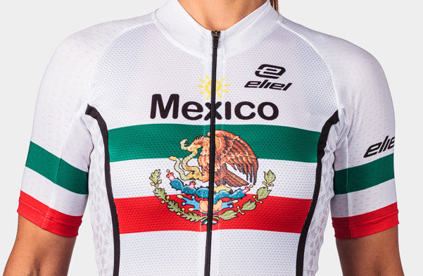 México Men039S Ciclismo Jersey Aprendible Rellenable Maillot