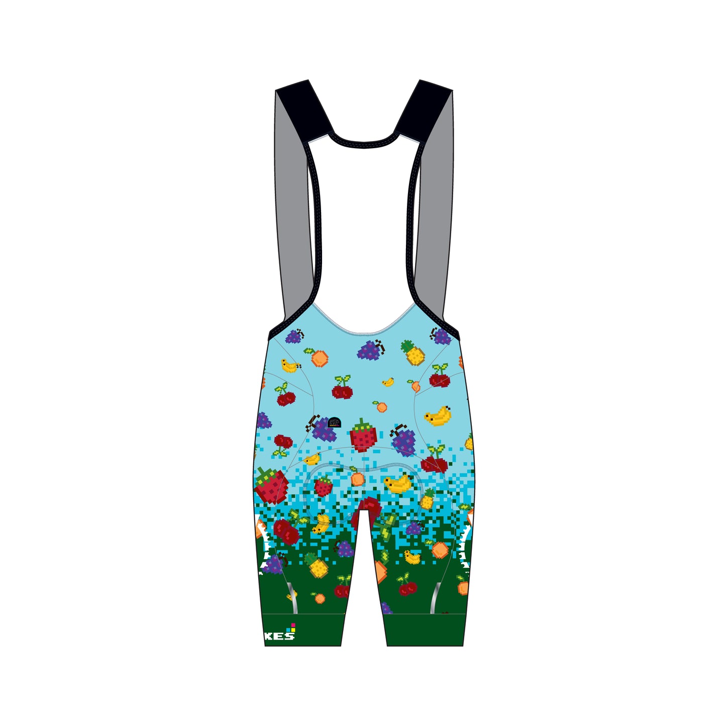 Men's Endurance Bib 11" : VC 8Bit Fruit Arcade - Tiffany