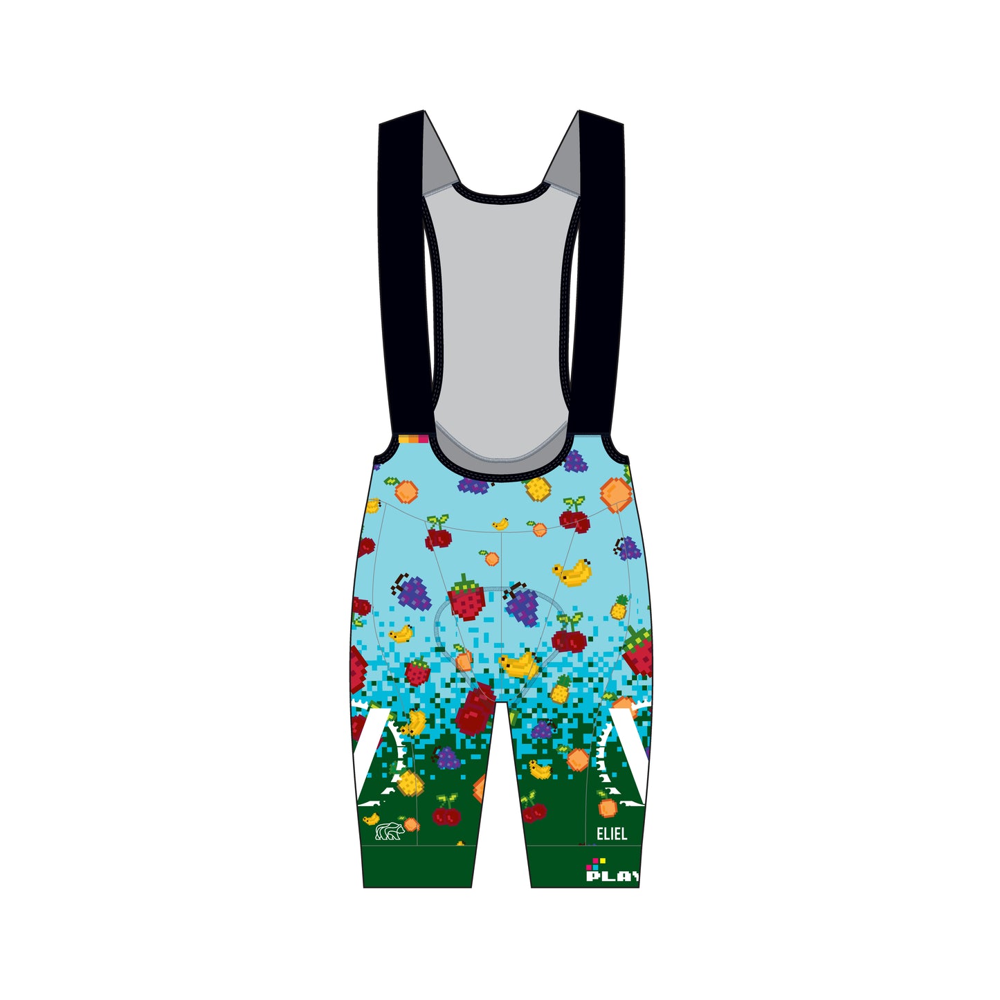 Men's Endurance Bib 11" : VC 8Bit Fruit Arcade - Tiffany