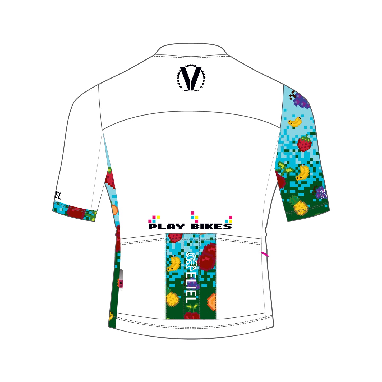 Men's Performance Jersey : VC 8Bit Fruit Arcade - White